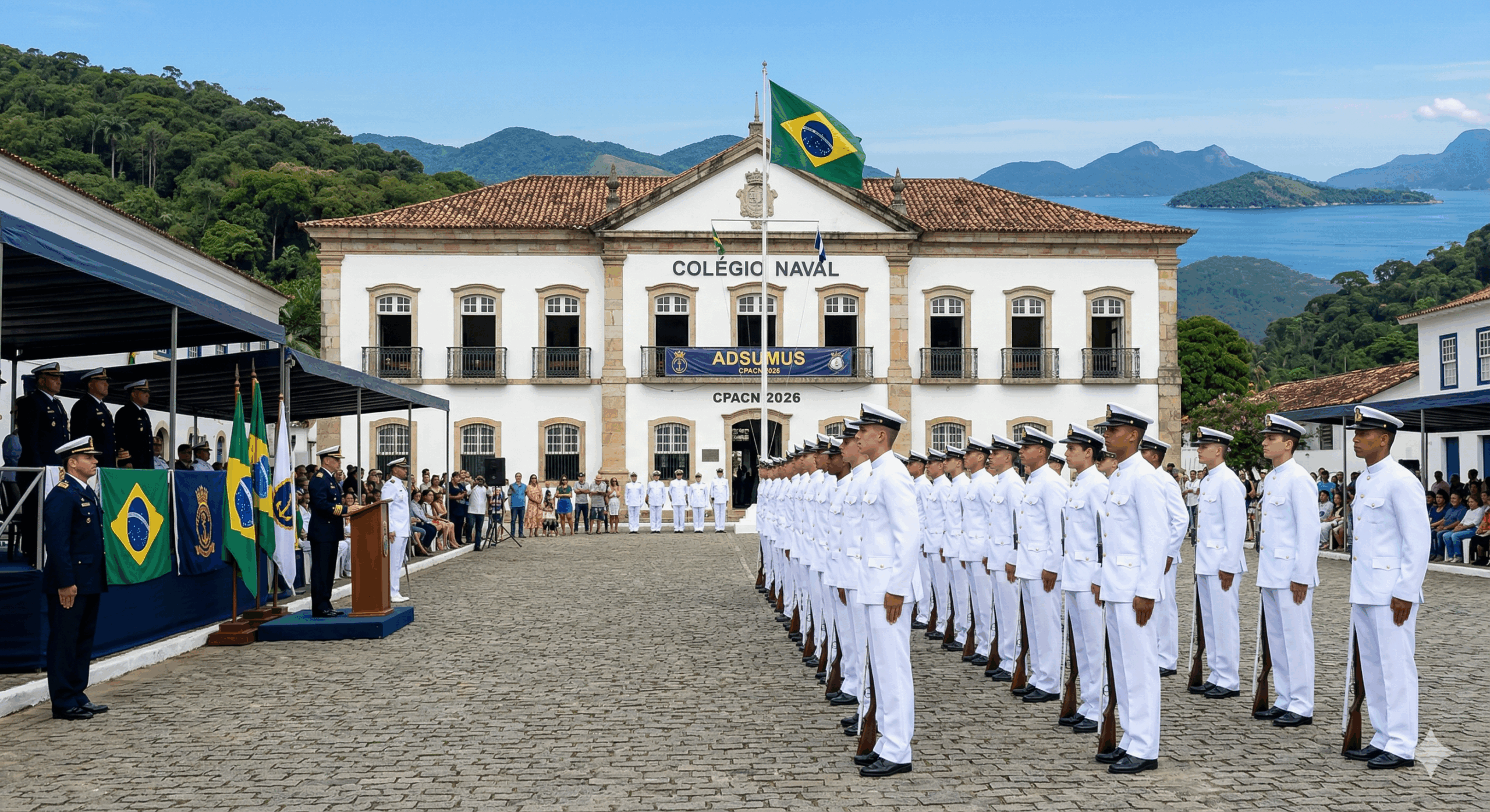Candidatos do Concurso Marinha 2026 durante treinamento